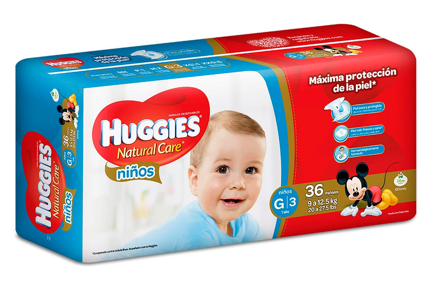 HUGGIES NAT CARE T/G NIÑO 556428