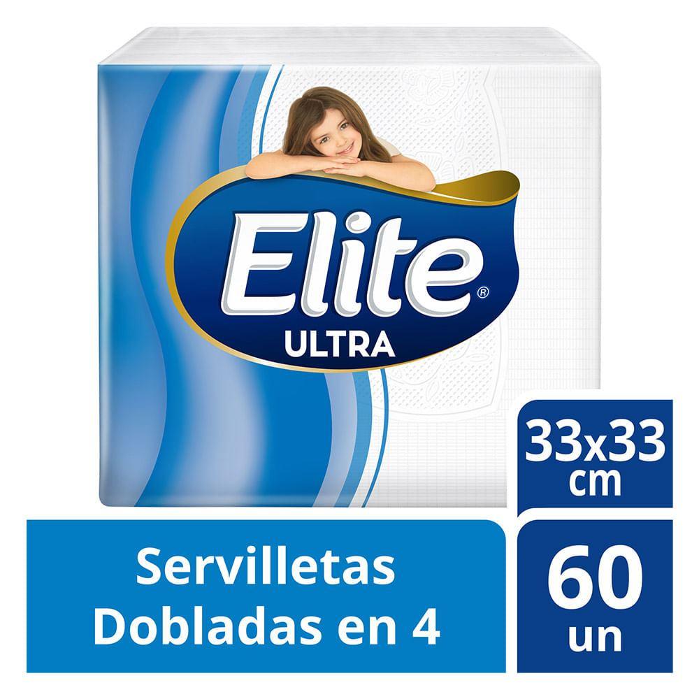 Servilletas ELITE Dobladas en 4 Paquete 100un