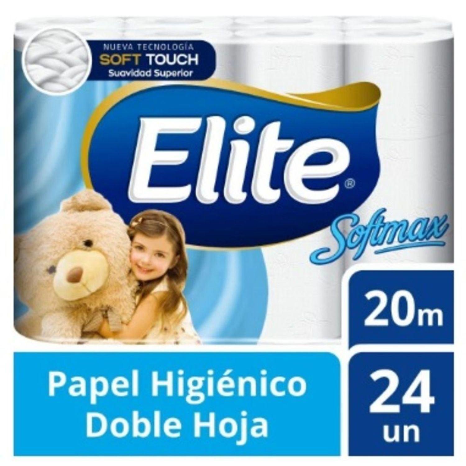Papel Higiénico ELITE Doble Hoja Celeste Paquete 24un